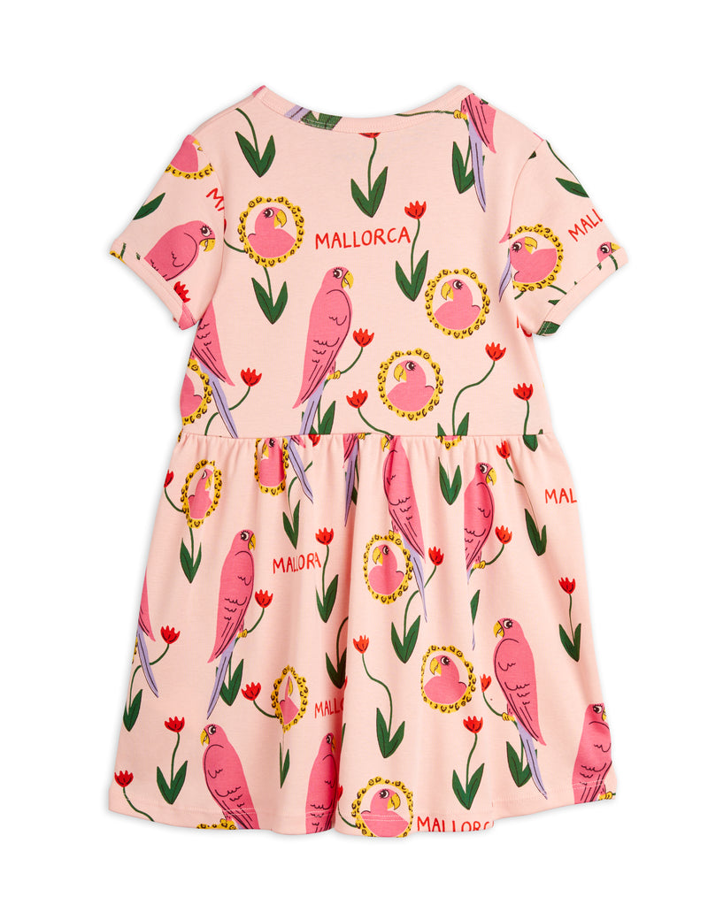 [Mini Rodini] Parrots Aop Ss Dress - Pink