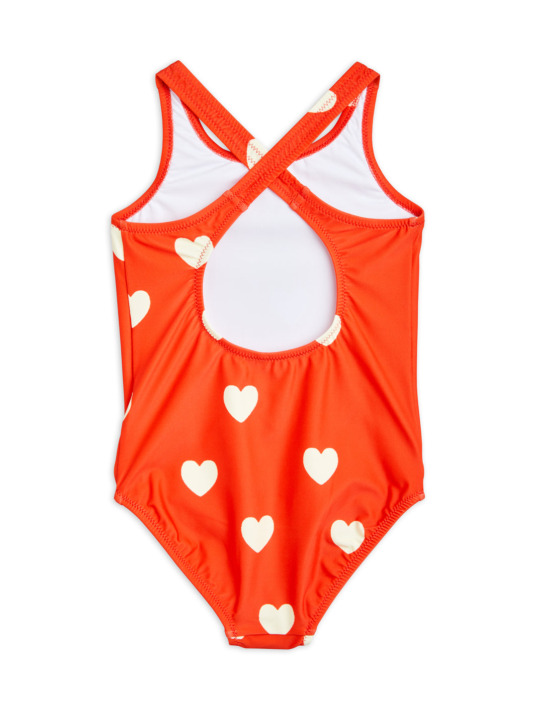 [Mini Rodini] Hearts Aop UV Swimsuit - Red