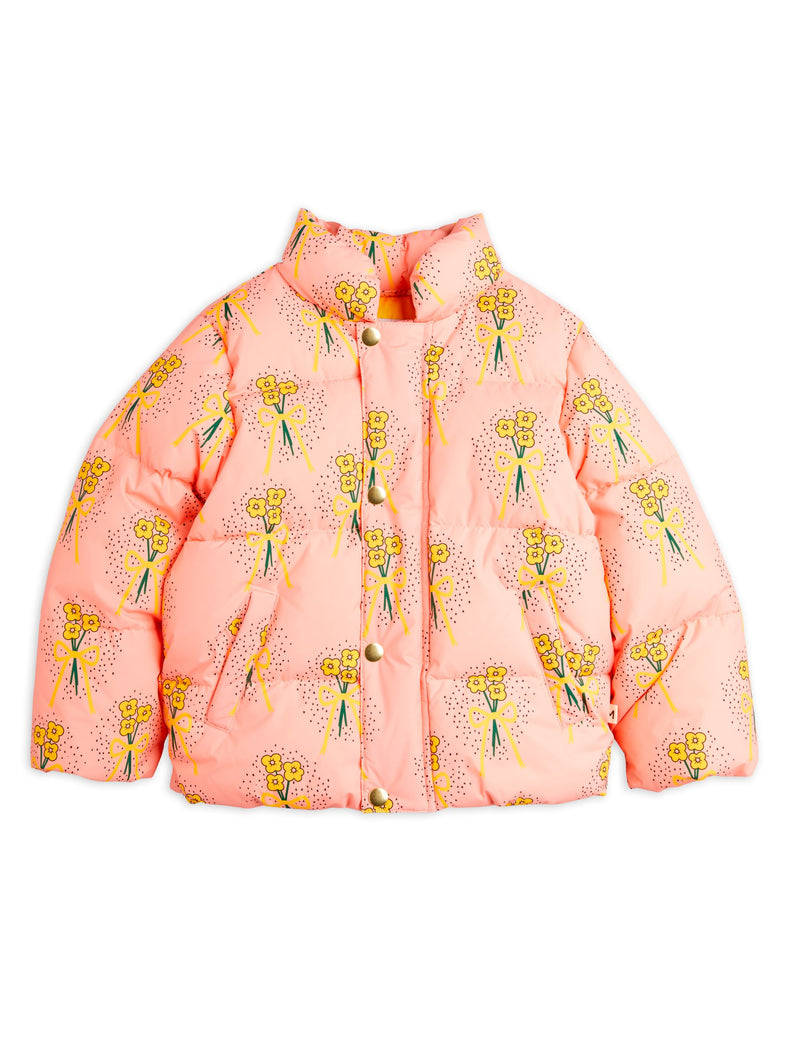 [Mini Rodini] Winter Flowers Aop City Puffer Jacket - Pink