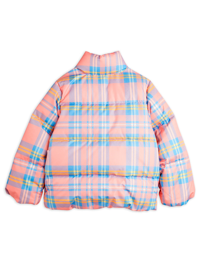 [Mini Rodini] Check Aop City Puffer Jacket - Pink