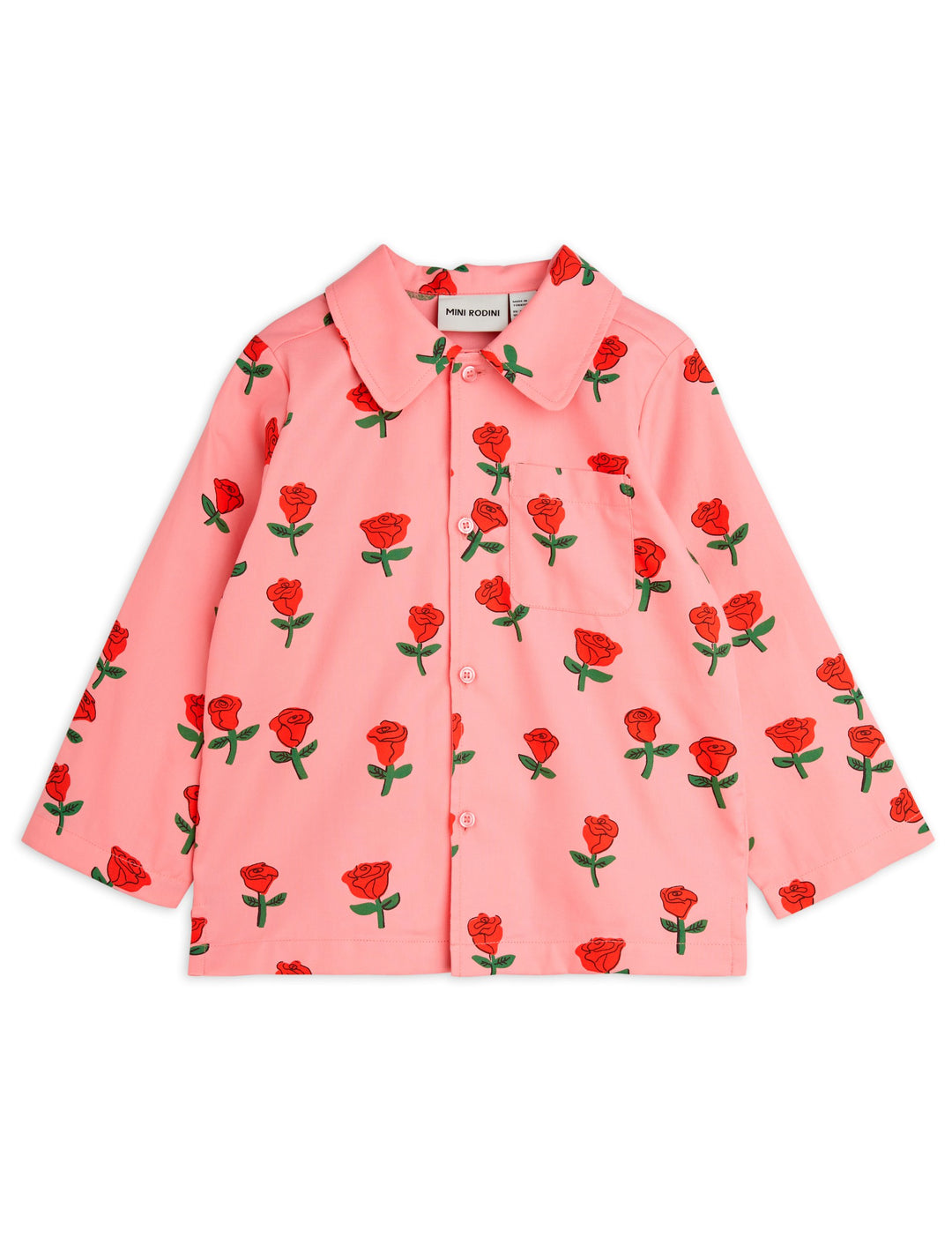 [Mini Rodini] Roses Woven Shirt - Pink