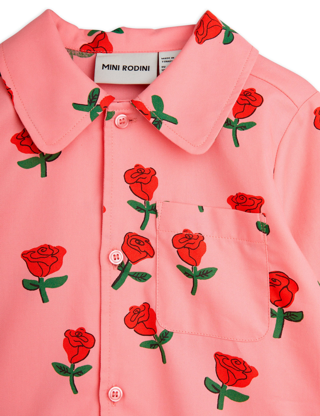 [Mini Rodini] Roses Woven Shirt - Pink