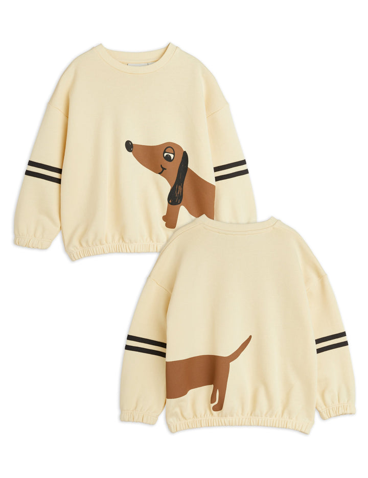 [Mini Rodini] Dog Stripes Sweatshirt  - Beige