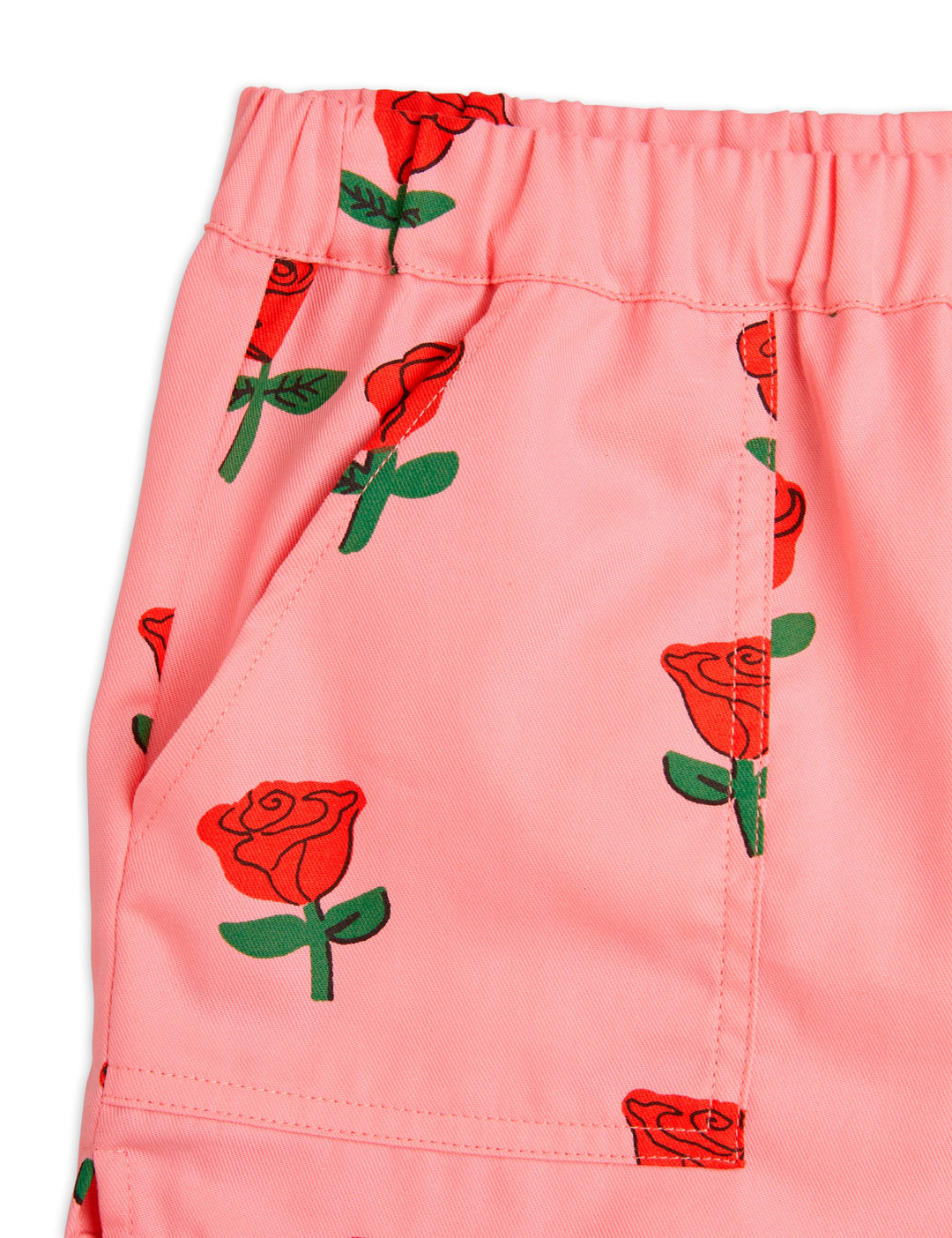 [Mini Rodini] Roses Woven Shorts - Pink