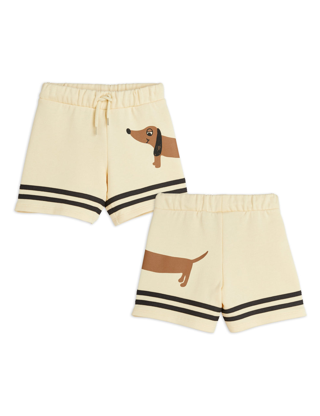 [Mini Rodini] Dog Stripes Sweatshorts - Beige