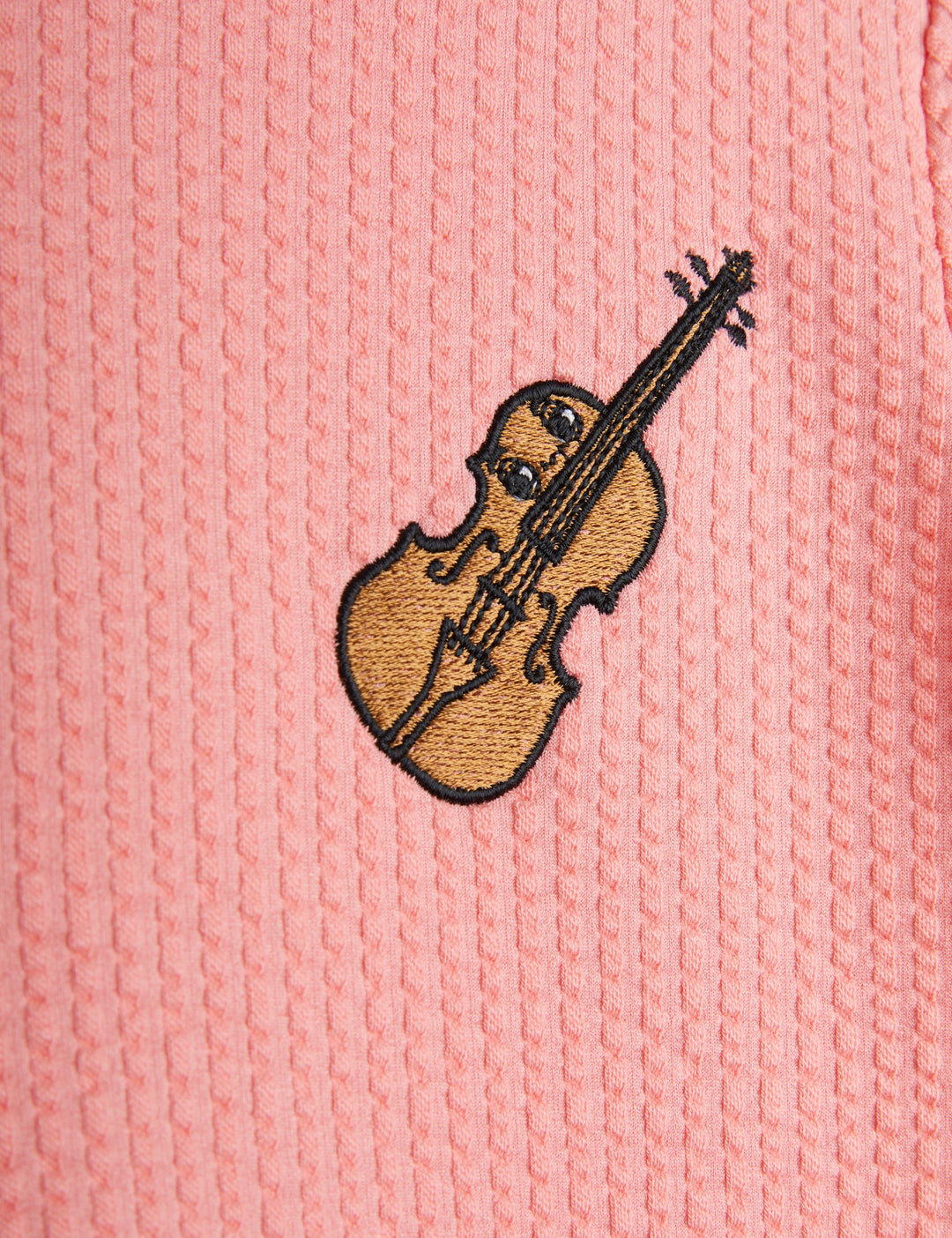 [Mini Rodini] Violin Emb Ss Tee - Pink