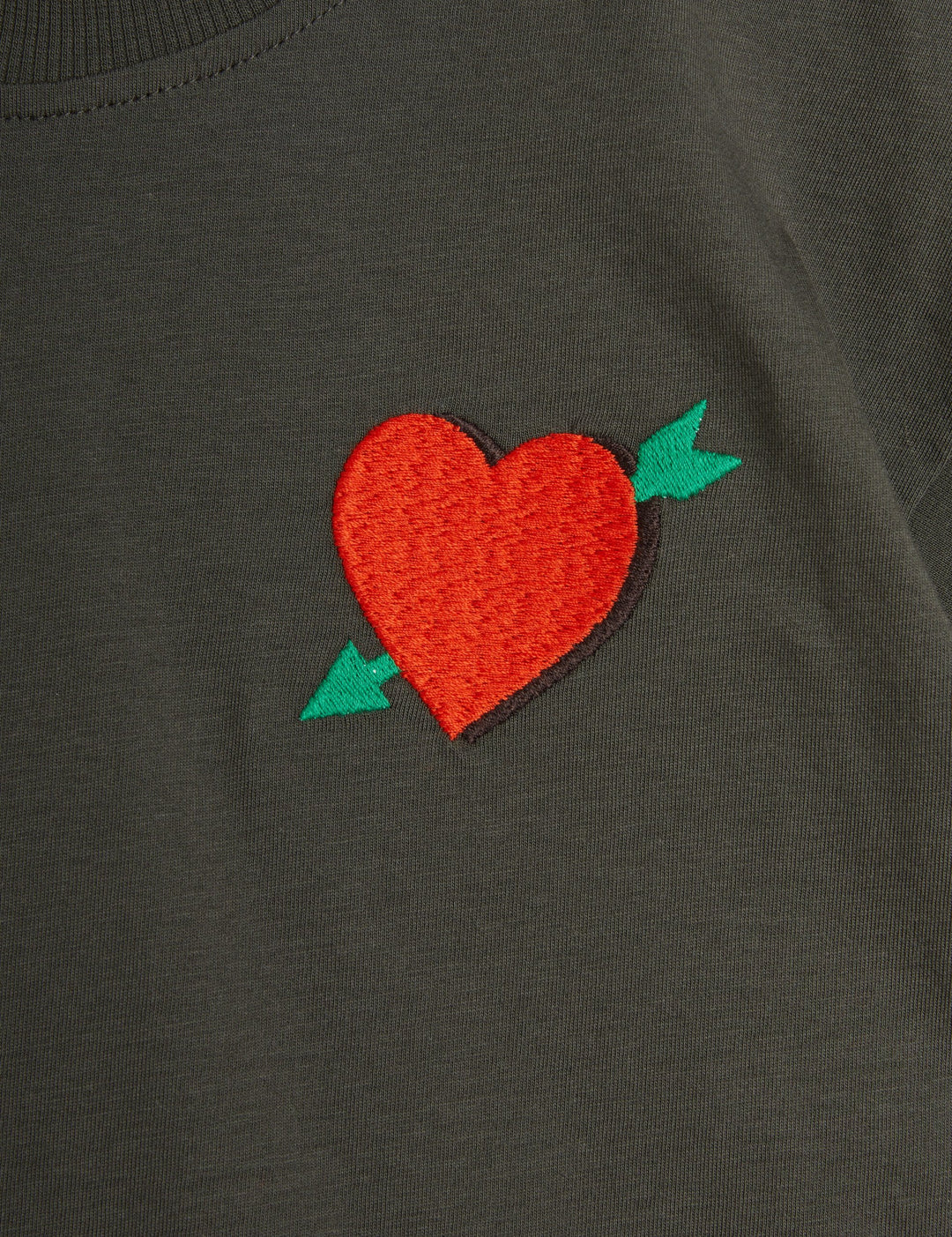 [Mini Rodini] Arrowed Heart Emb Ss Tee - Black