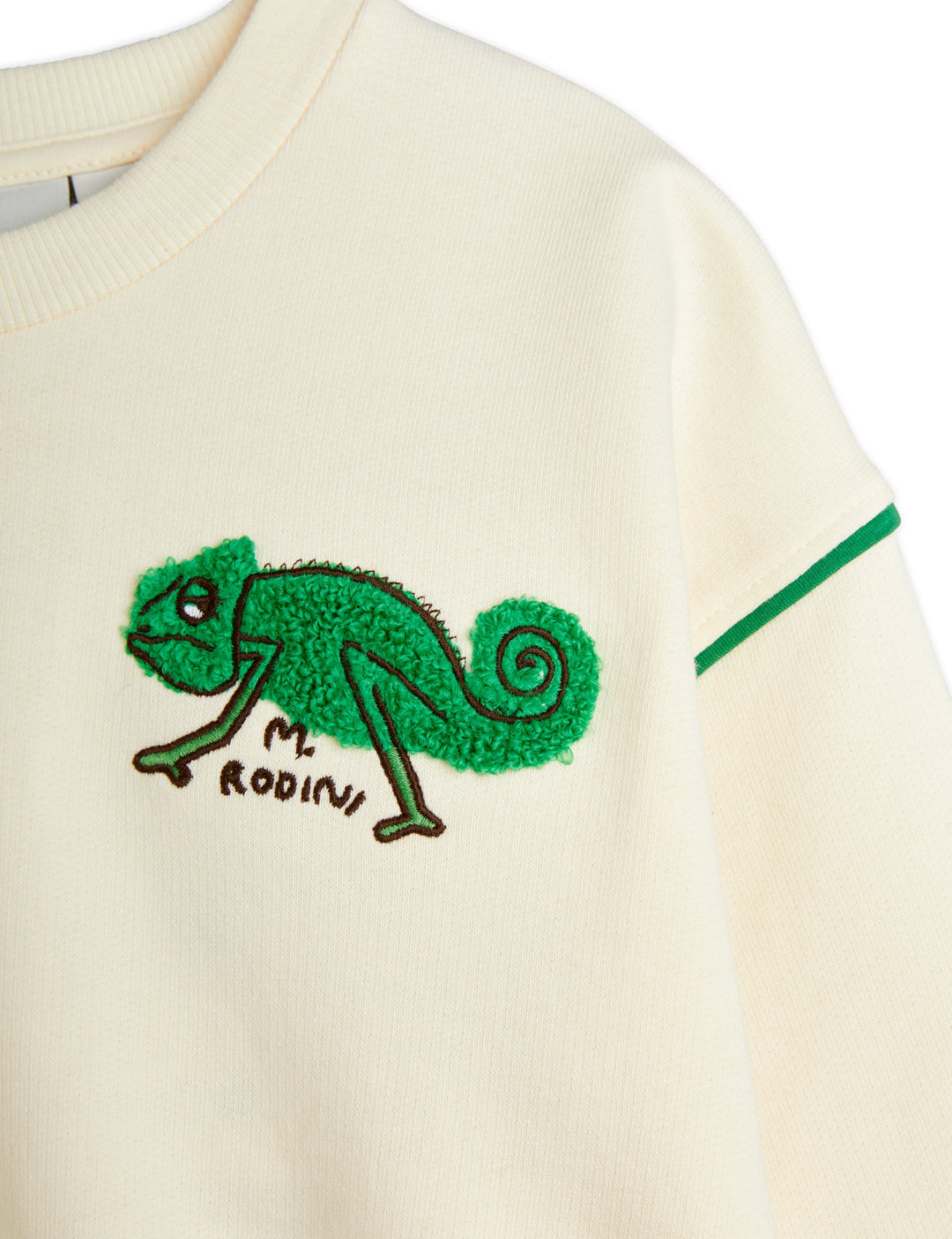 [Pre-order][Mini Rodini] Lizard chenille sweatshirt - Off White