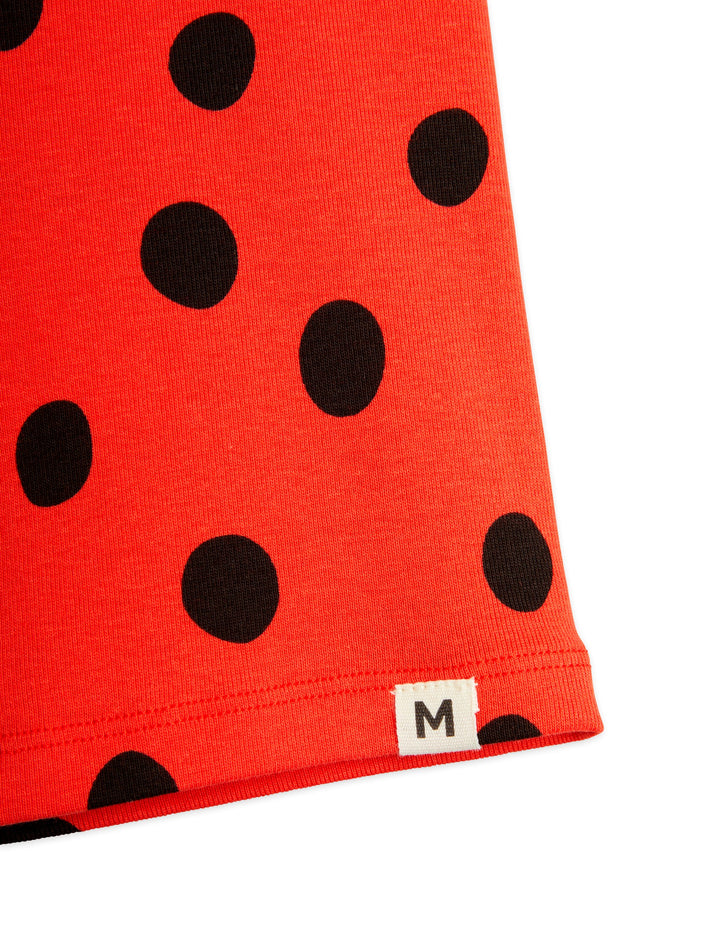 [Mini Rodini] Dots Aop Bike Shorts - Red