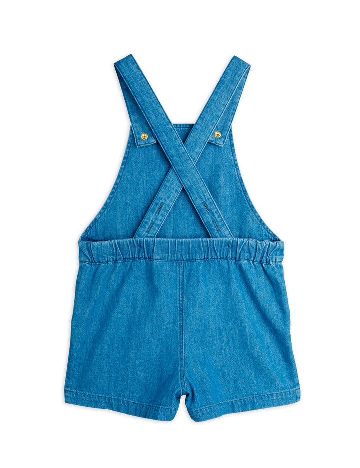 [Mini Rodini] Note Emb Lightweight Denim Dungarees - Blue