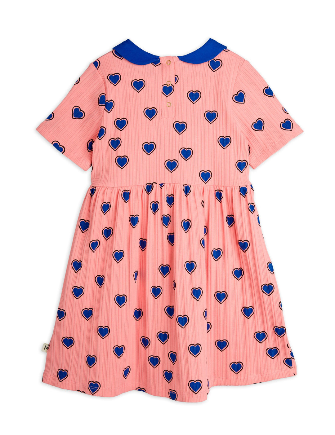 [Mini Rodini] Outlined Hearts Aop Ss Dress - Pink