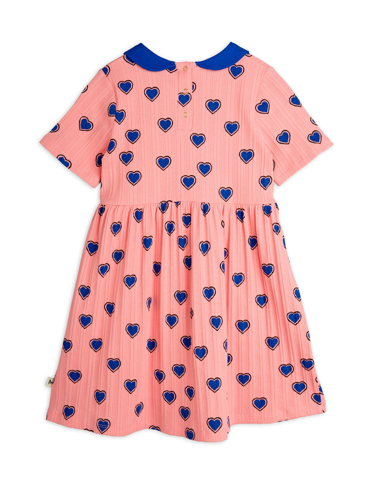 [Mini Rodini] Outlined Hearts Aop Ss Dress - Pink