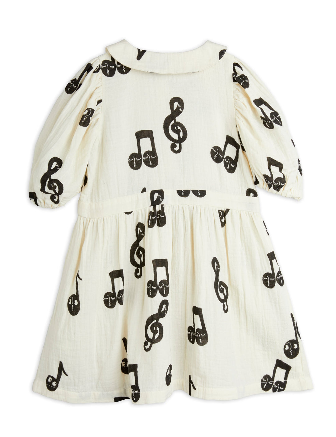 [Mini Rodini] Note Aop Muslin Ss Dress - White