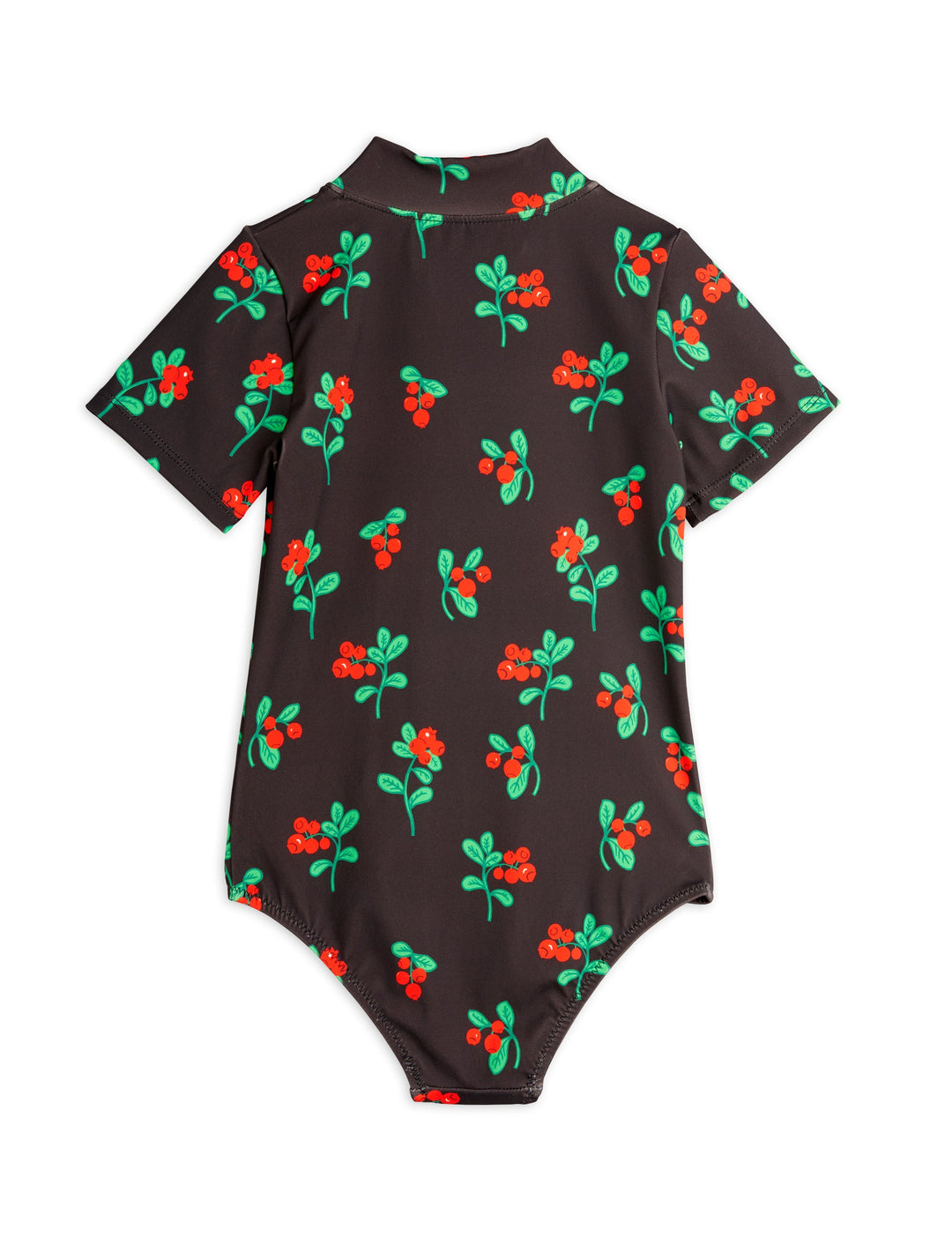 [Mini Rodini] Lingonberries Aop Ss Swimsuit - Black