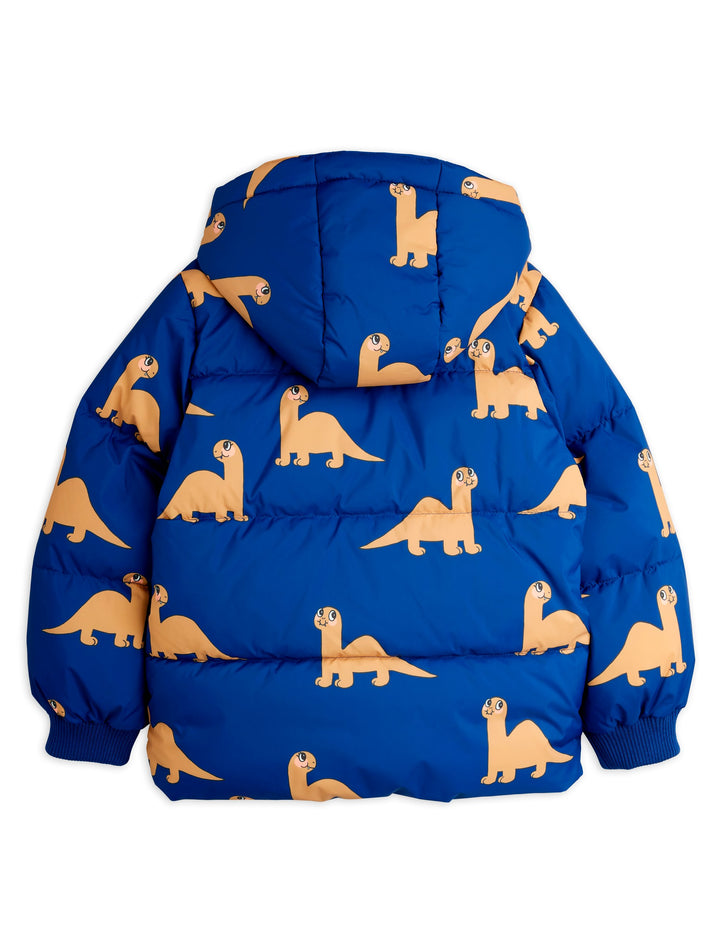 [Mini Rodini] Dinos aop hooded puffer - Blue
