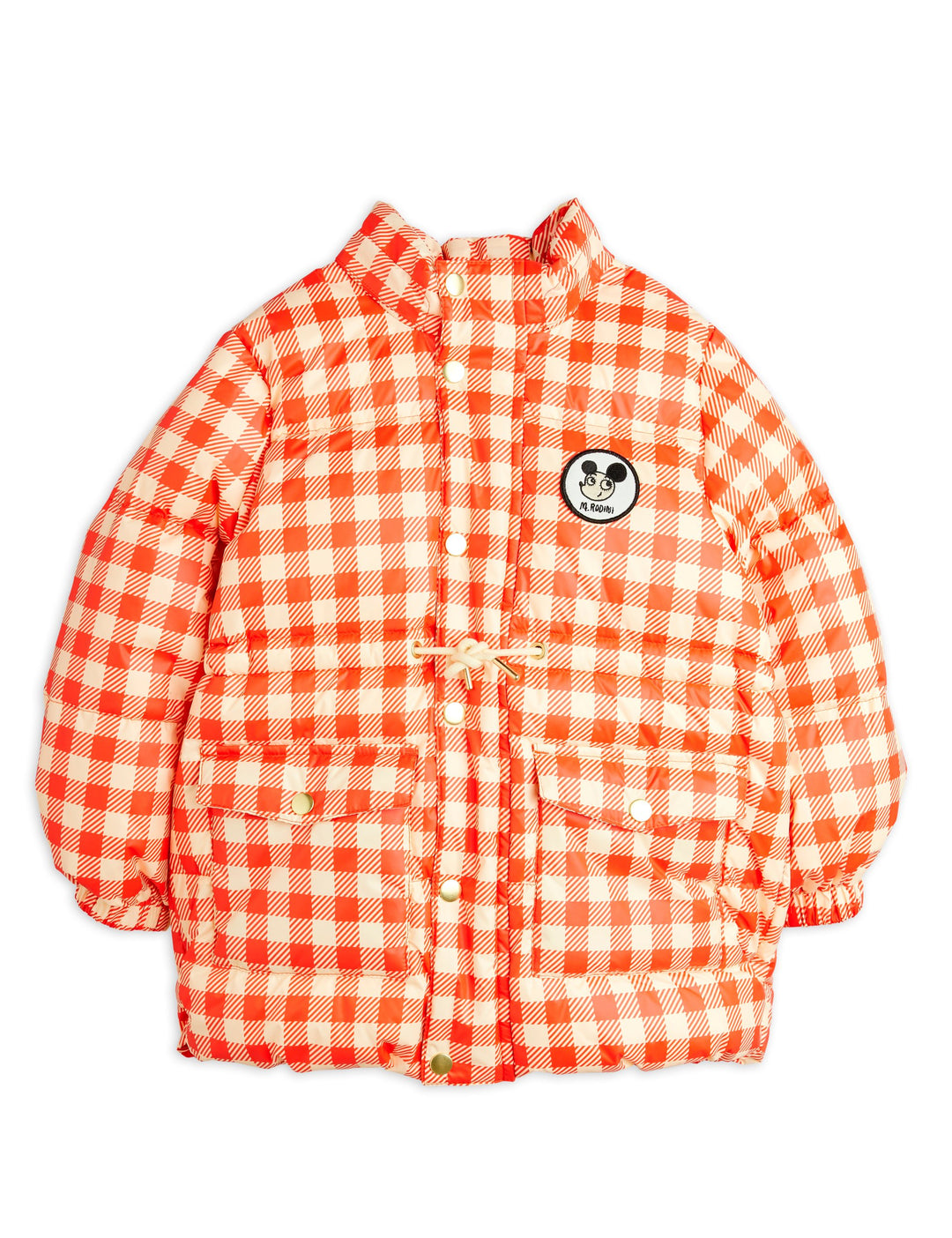 [Mini Rodini] Ritzratz Patch Gingham Aop Heavy Puffer - Red