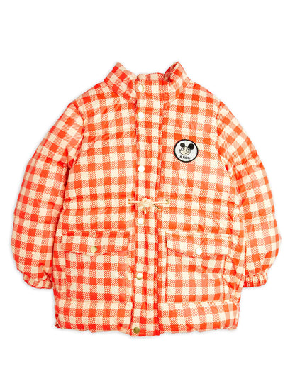 [Mini Rodini] Ritzratz Patch Gingham Aop Heavy Puffer - Red