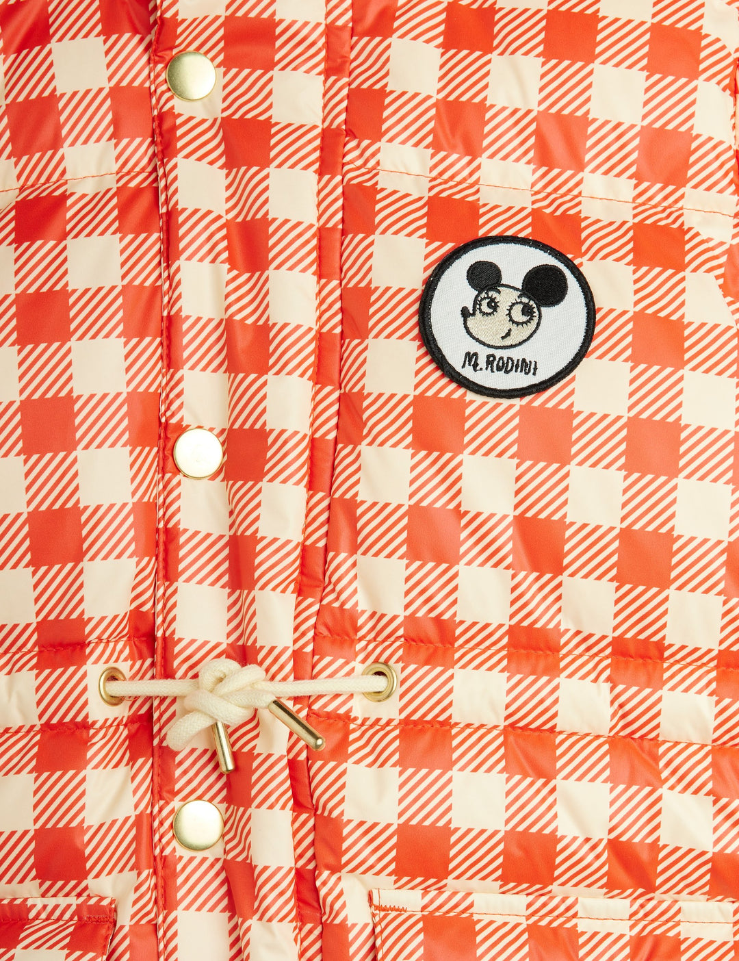 [Mini Rodini] Ritzratz Patch Gingham Aop Heavy Puffer - Red