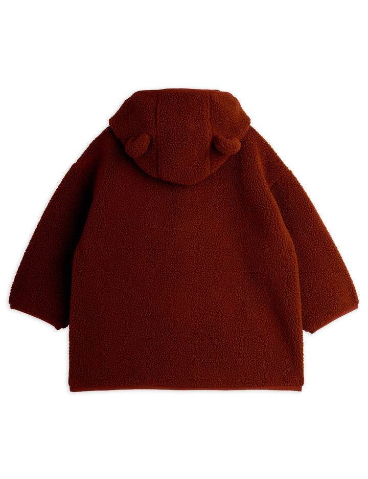 [Mini Rodini] Bear emb pile jacket - Brown