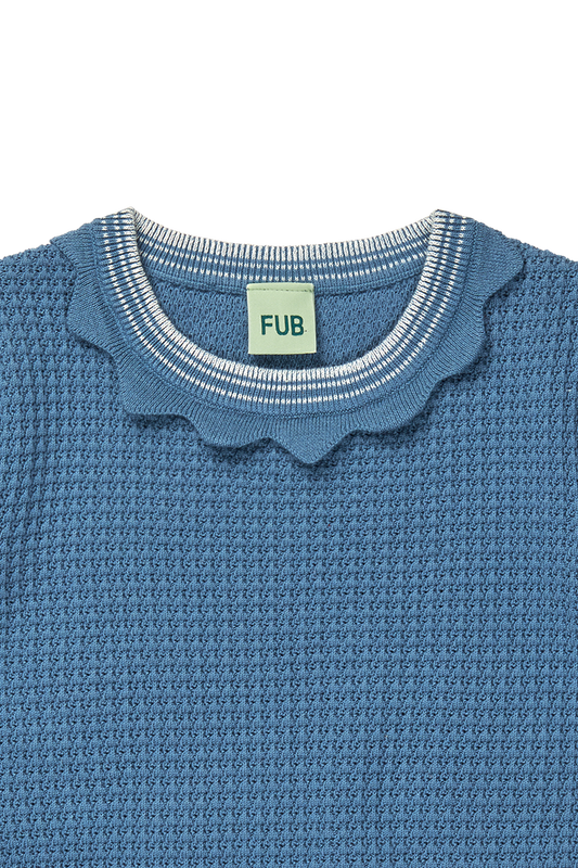 [Fub] Structure Tee - Washed Indigo