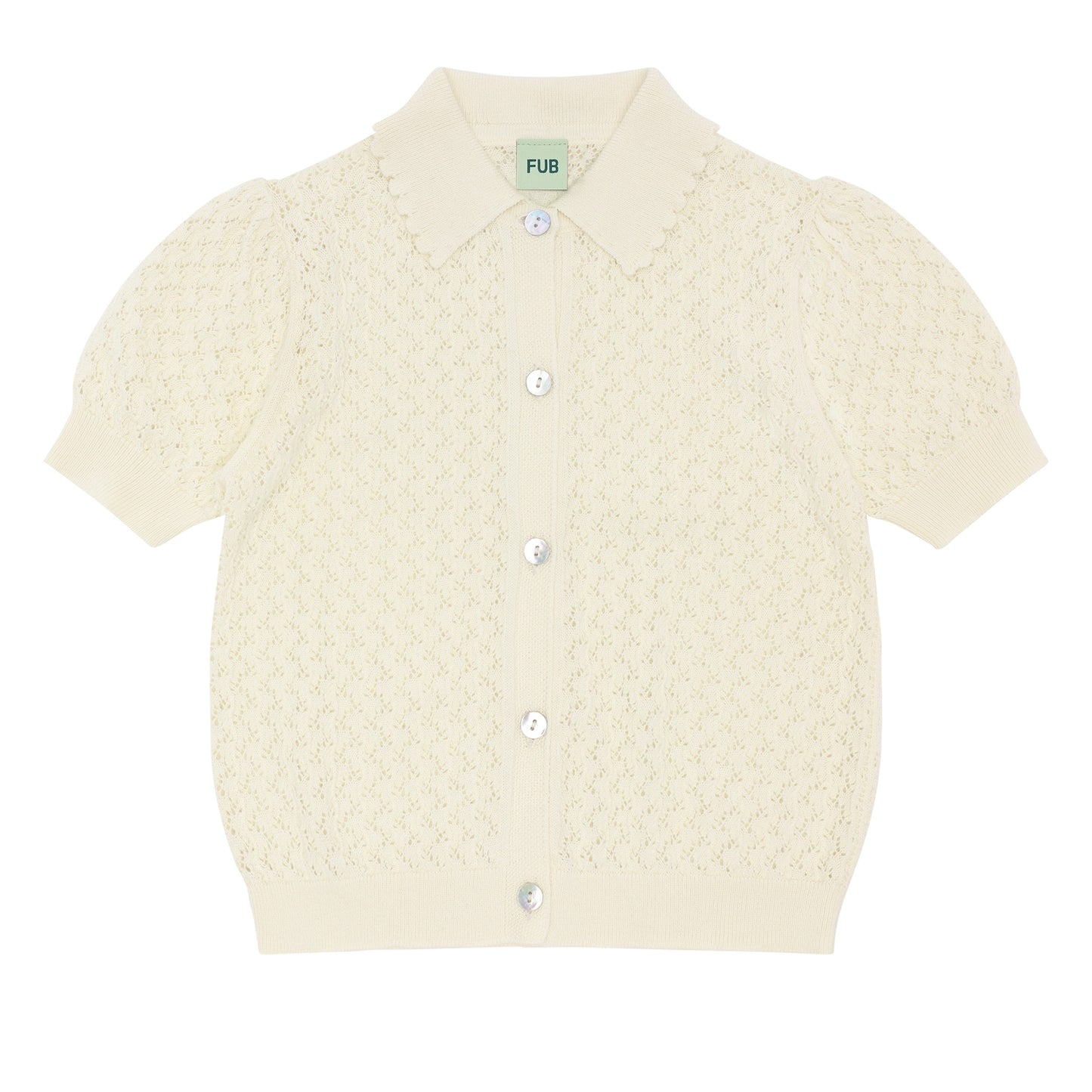 [Fub] Pointelle Shirt - Ecru
