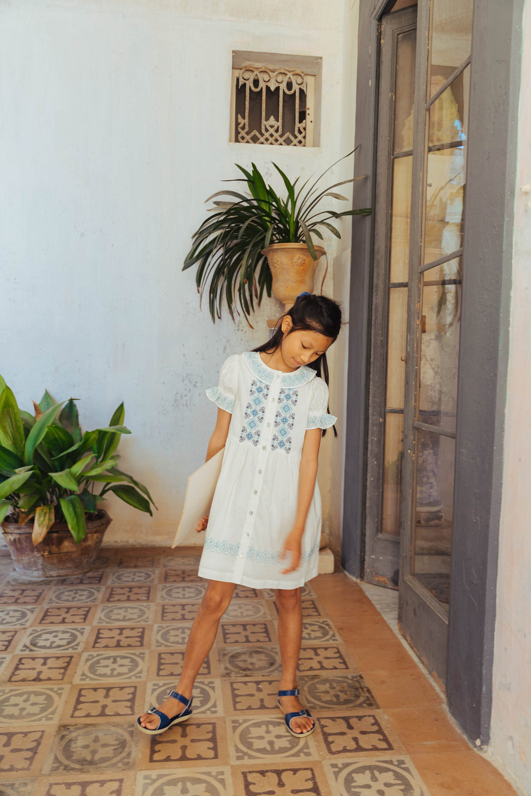 [Lali Kids] Ivy Dress - Opaline Embroidery