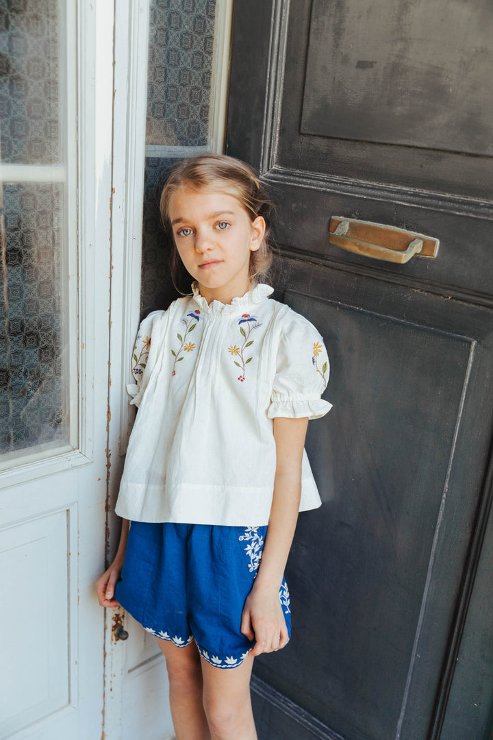 [Lali Kids] Paperbag Shorts - Aegean Blue