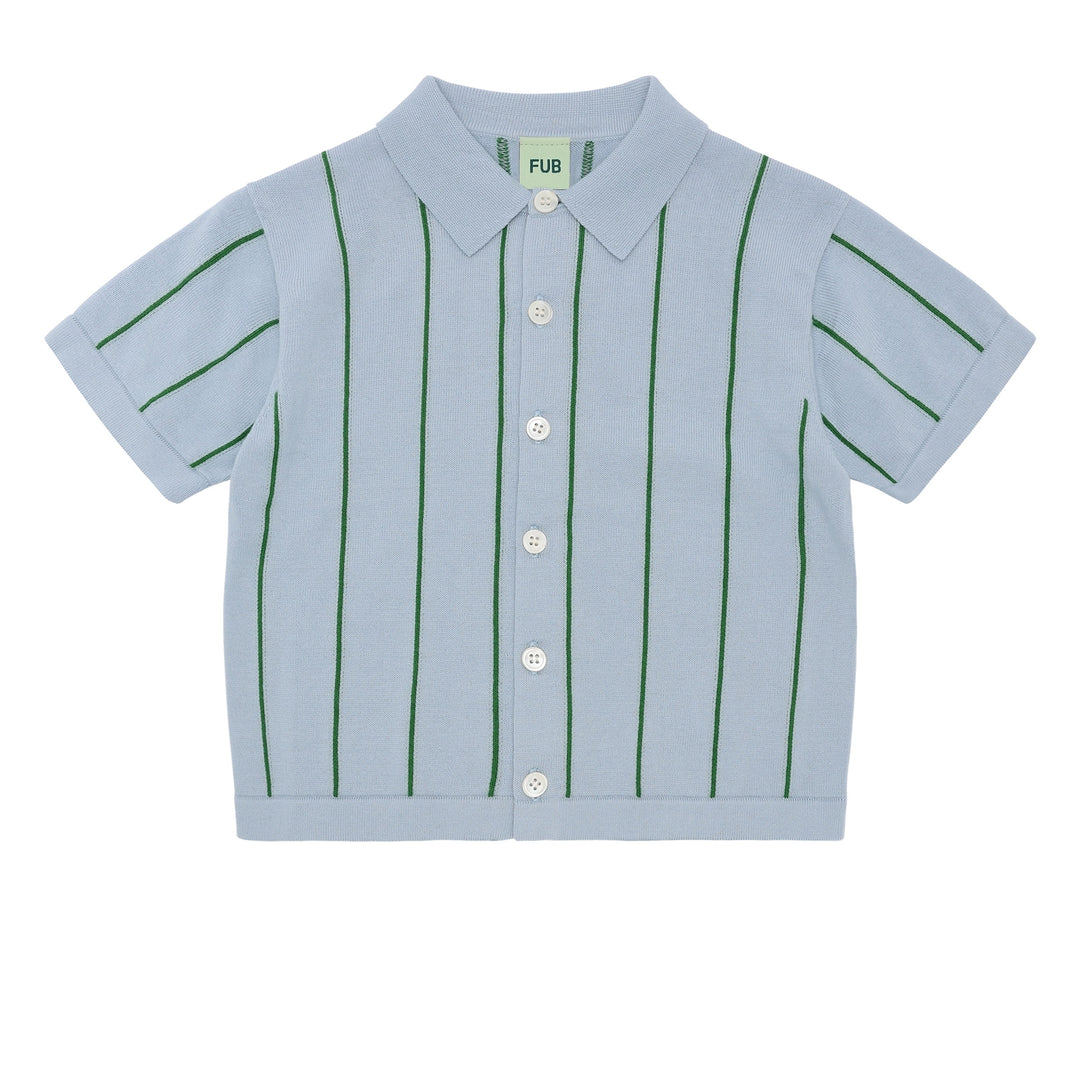 [Fub] Shirt - Pale blue/pine