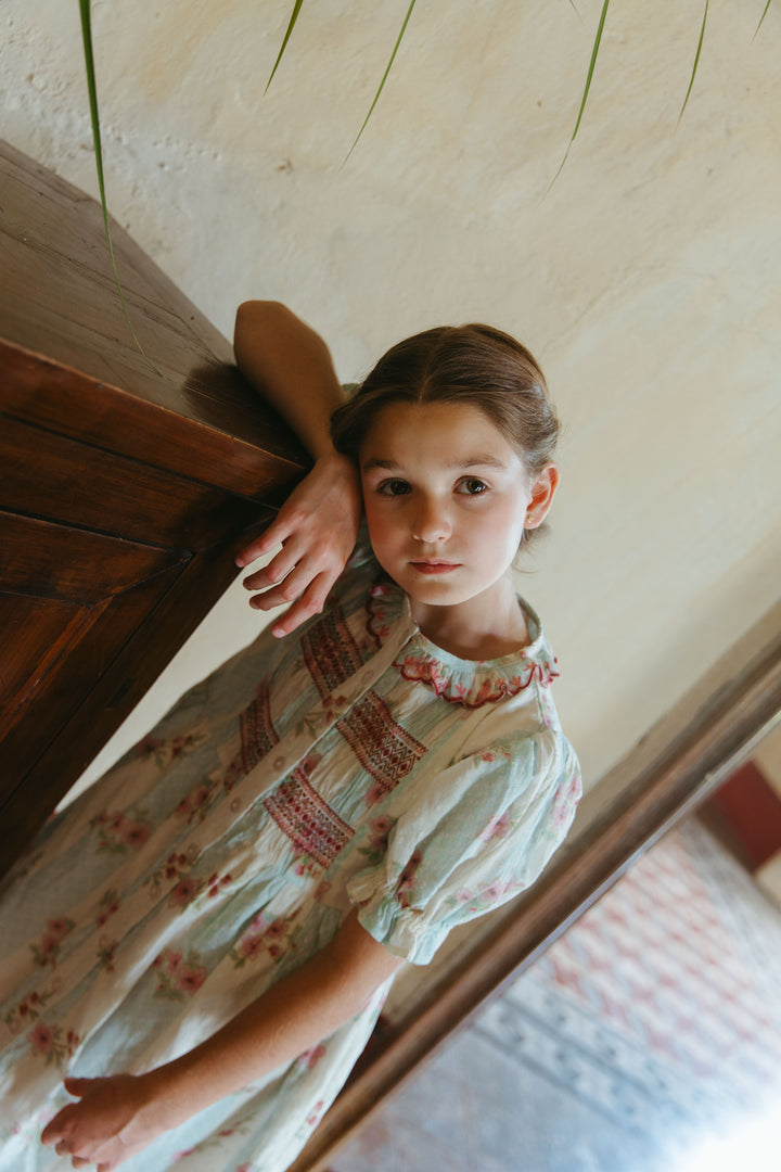 [Lali Kids] Ivy Dress - Minty Stripe Print