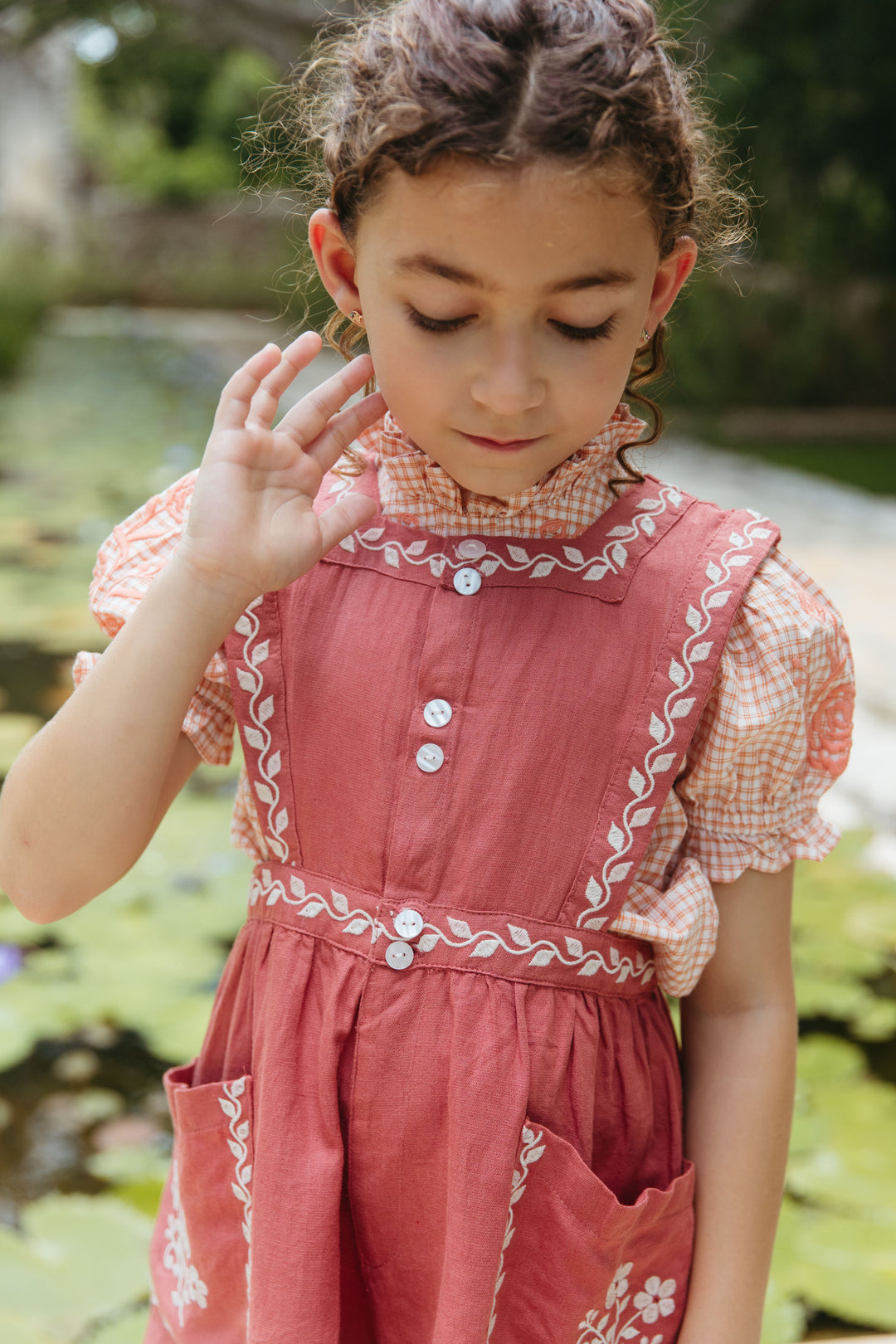 [Lali Kids] Clara romper - Brick Red