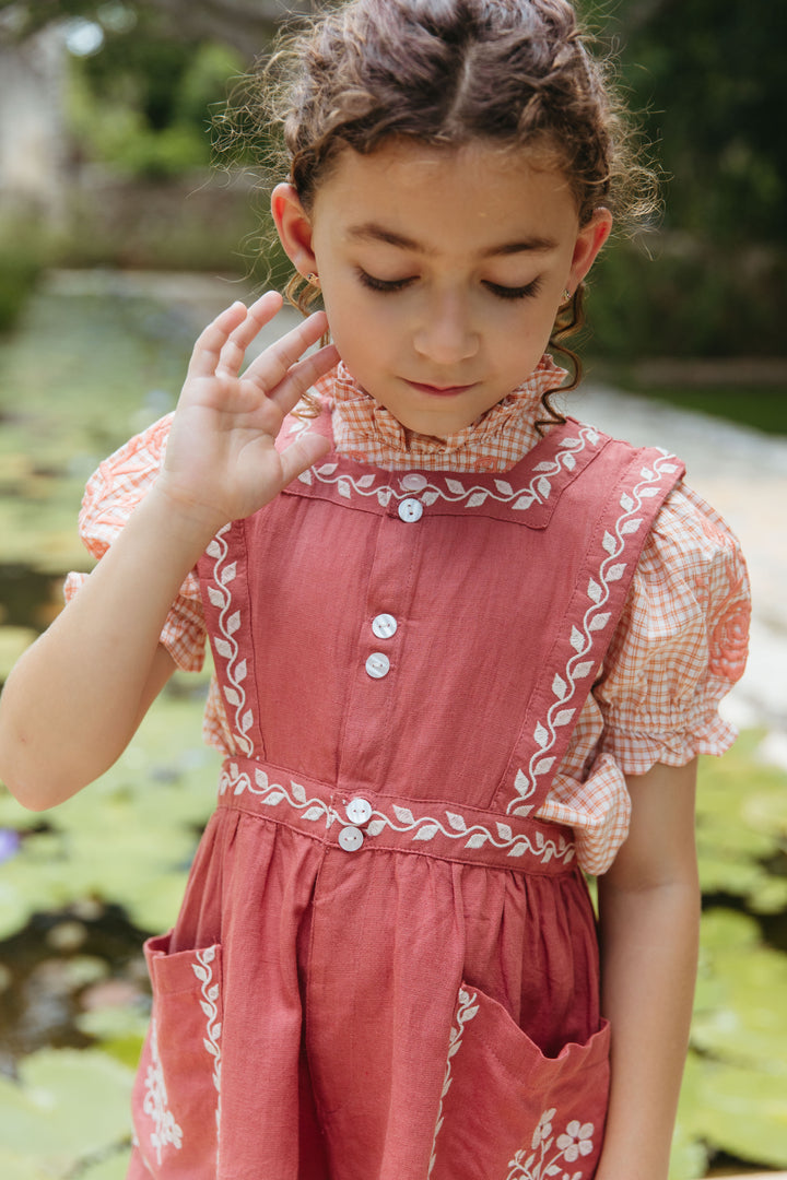 [Lali Kids] Clara romper - Brick Red