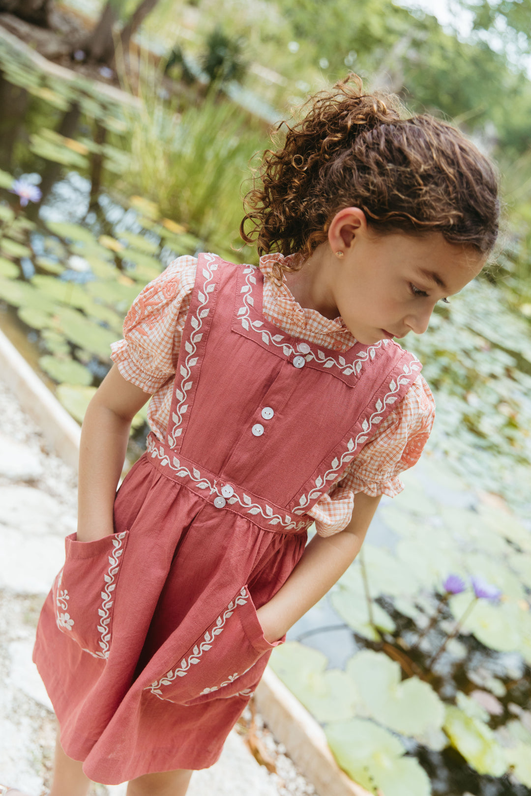 [Lali Kids] Clara romper - Brick Red