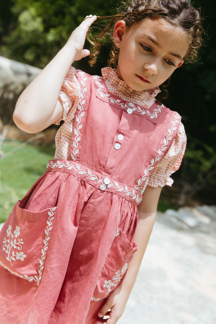 [Lali Kids] Clara romper - Brick Red