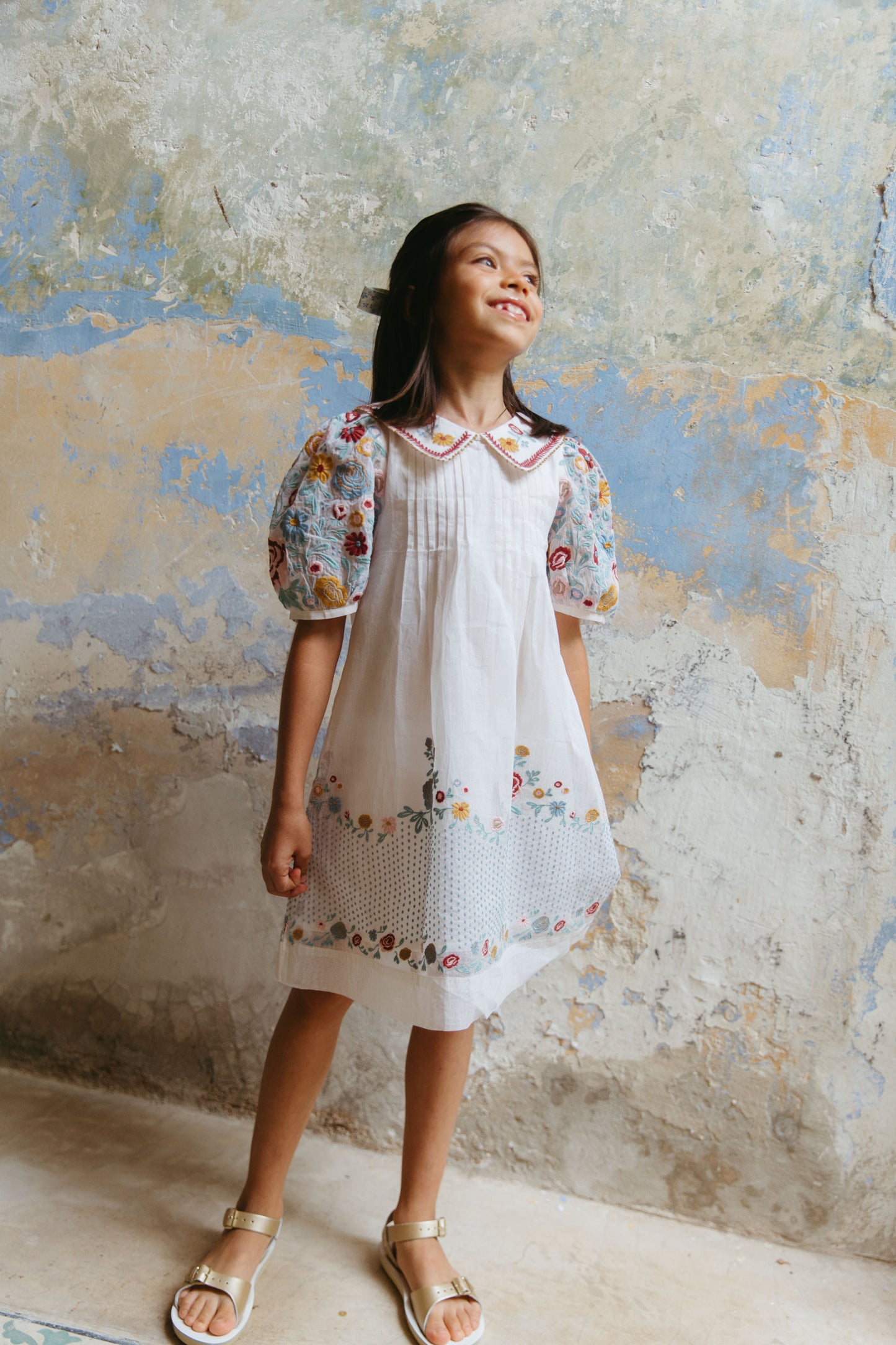 [Lali Kids] Sofie Dress in Organdy - Antique White