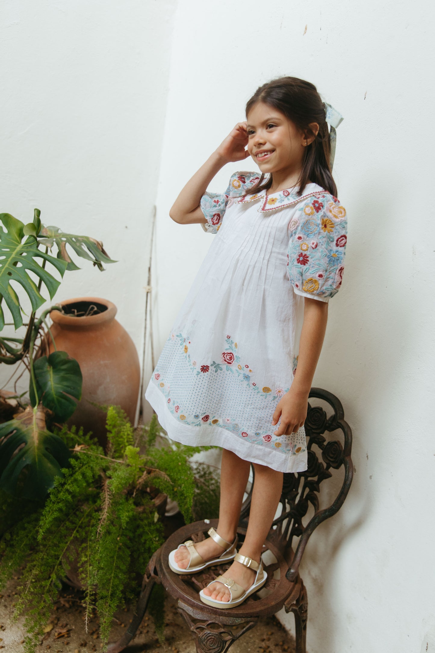 [Lali Kids] Sofie Dress in Organdy - Antique White