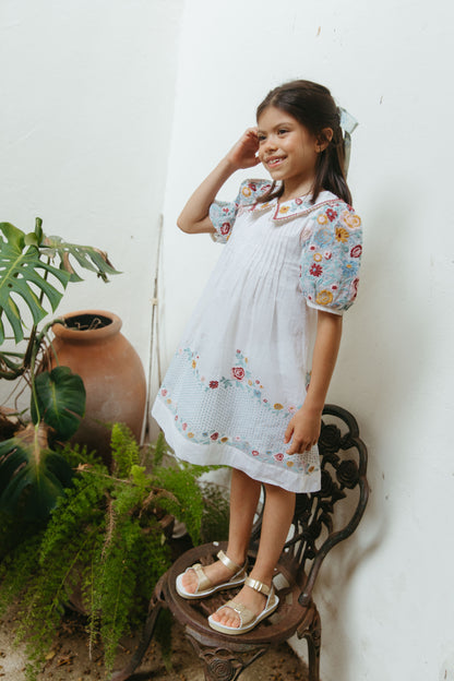 [Lali Kids] Sofie Dress in Organdy - Antique White