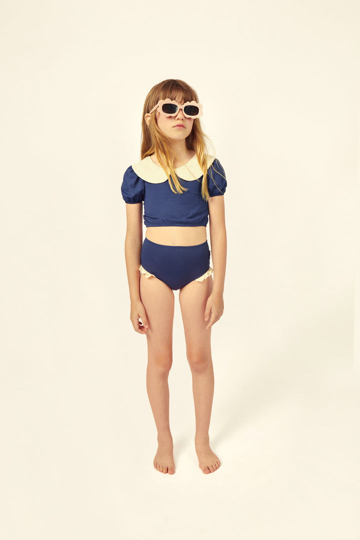 [Mipounet] Miuccia Collared Swimsuit - Navy