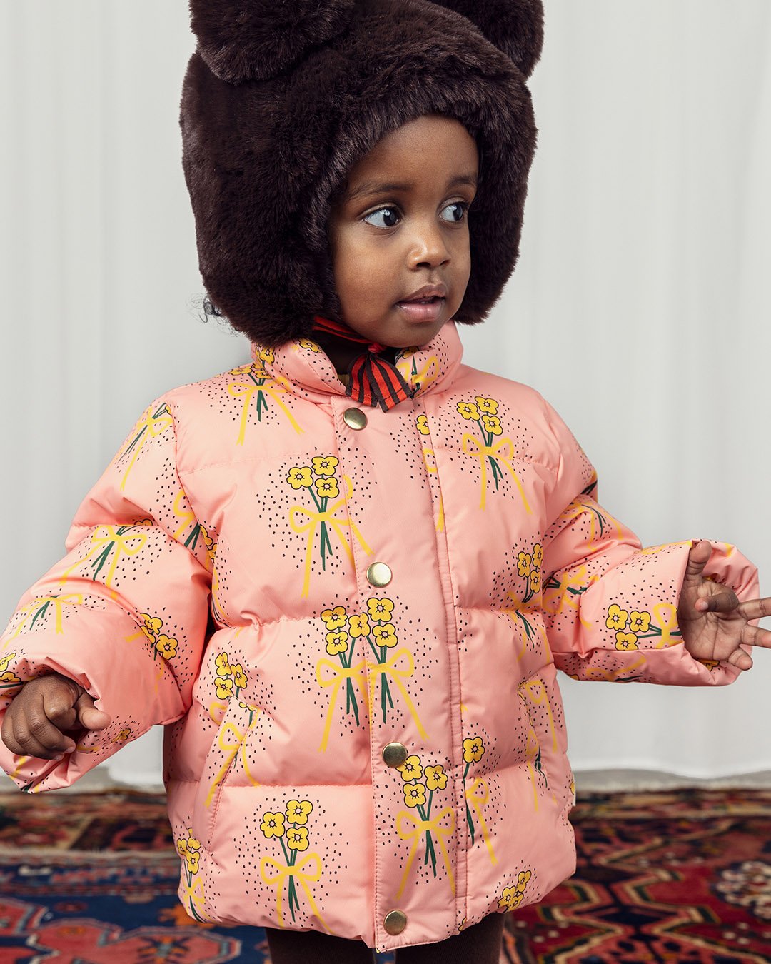 [Mini Rodini] Faux Fur Ear Hat - Brown
