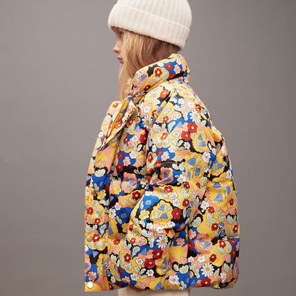 [Mini Rodini] Flower Aop Citypuffer - Multi