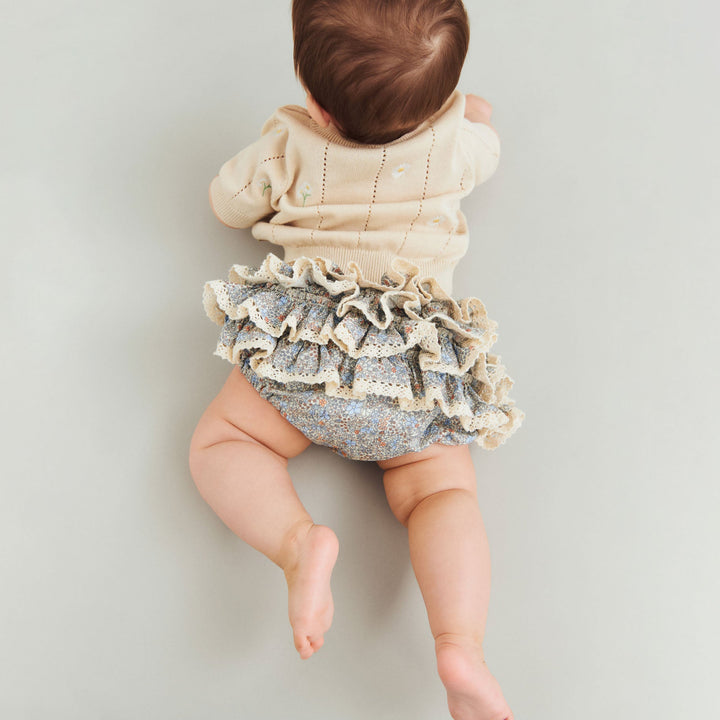 [Wheat]Bloomers Saloma - Air Blue Flowers