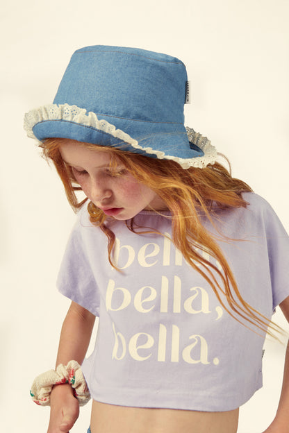 [Mipounet] Aroa Denim Hat - Light Blue
