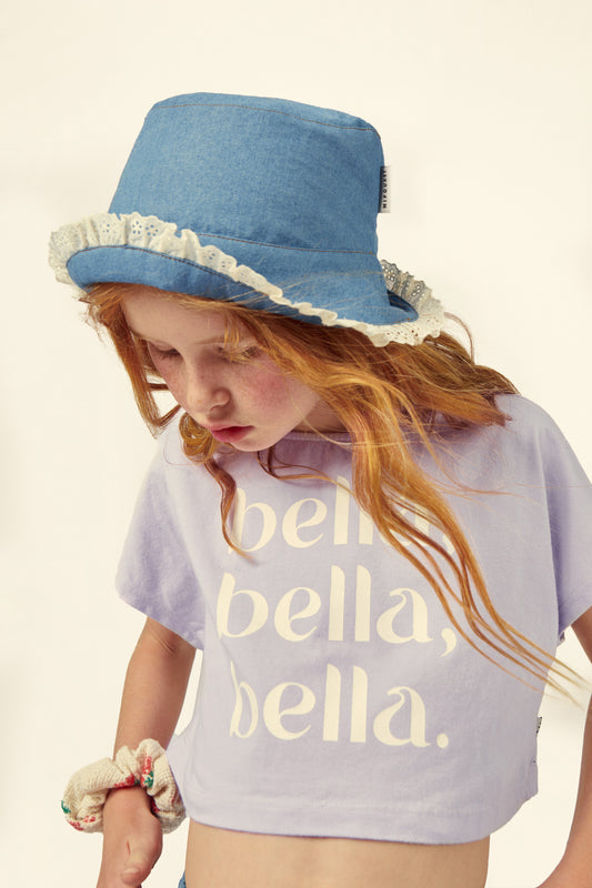[Mipounet] Aroa Denim Hat - Light Blue