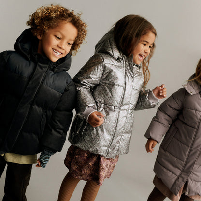 [Wheat] Puffer Jacket Eli - Silver Flower Meadow