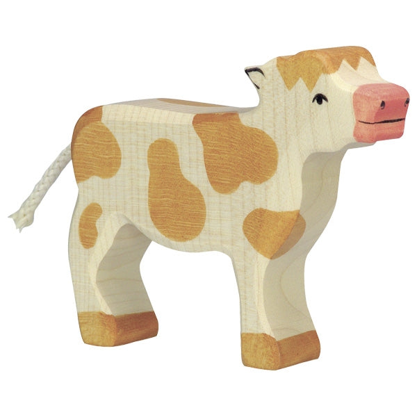 [Holztiger] Holz figures - Calf,Standing,Brown