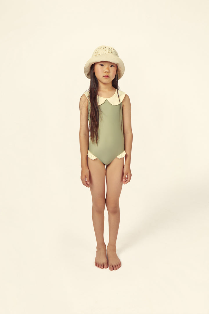 [Mipounet] Luna Collared Swimsuit - Green