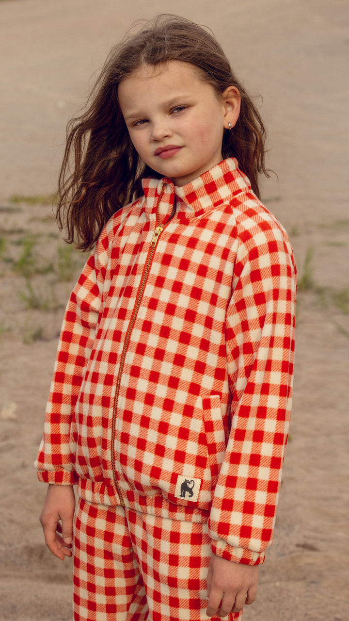 [Mini Rodini] Gingham Aop Jacket - Red