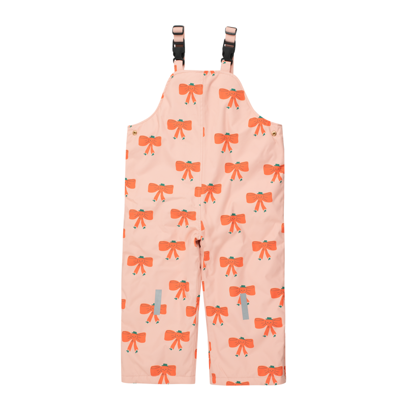 [TINY COTTONS] Tiny Bow Snow Dungarees- Peach