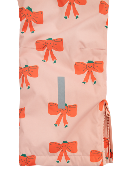[TINY COTTONS] Tiny Bow Snow Dungarees- Peach