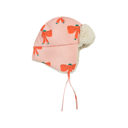 [TINY COTTONS] Tiny Bow Chapka - Peach