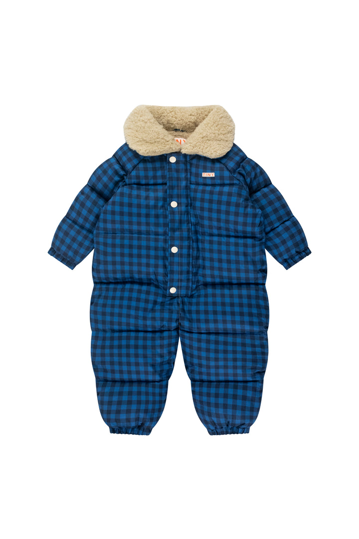 [TINYCOTTONS] Vichy Padded Overall - Blue / Navy